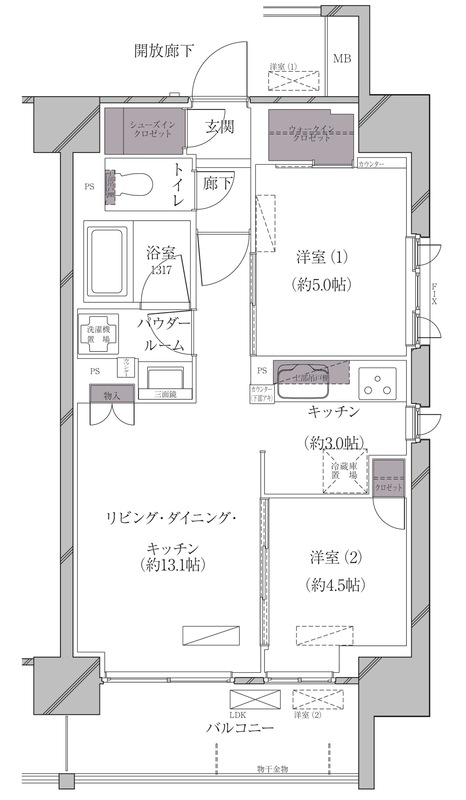 Ａ－ｓｔａｎｄａｒｄ芝浦 0604の間取り図