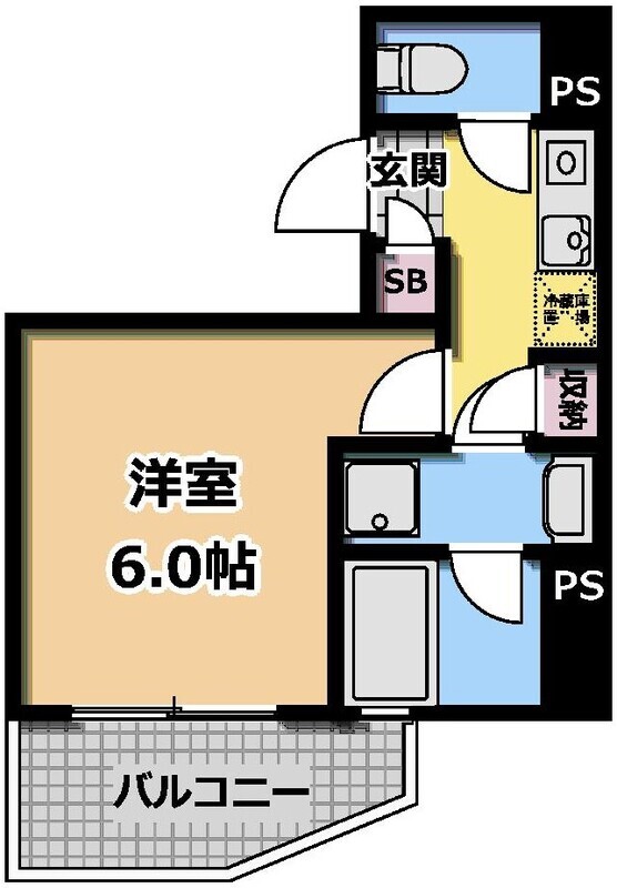 ラ・ヴィスタ西新宿 805 間取り図(募集元提供)