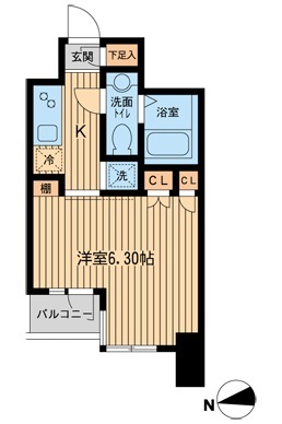 KDXレジデンス東新宿 0706 間取り図(募集元提供)