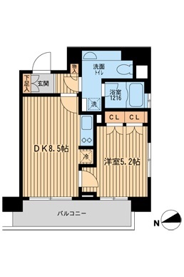 ラクラス田町 0503の間取り図
