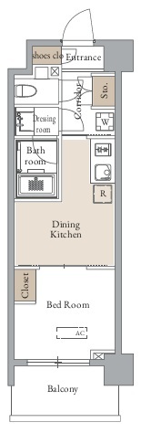 グランカーサ四谷 0505の間取り図