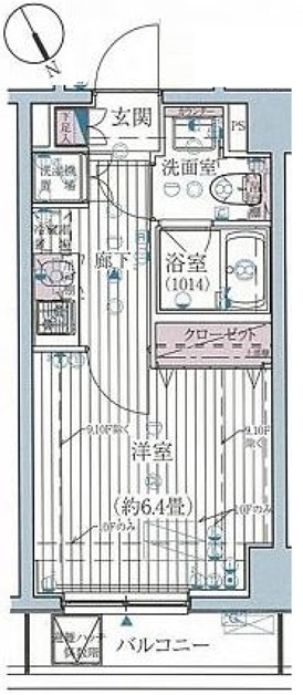 プレール・ドゥーク高輪 803の間取り図
