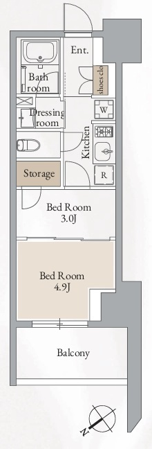 クロスレジデンス高田馬場 0303の間取り図