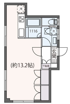 SK四谷 201 間取り図(募集元提供)
