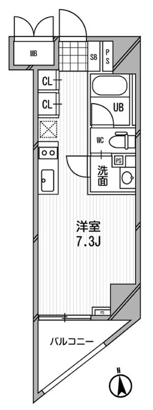 アーデン芝公園 0605の間取り図