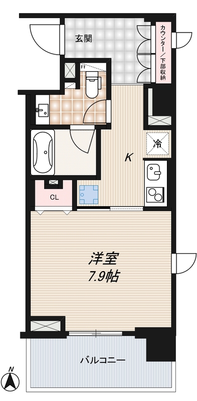 RIDGE新宿西落合 309 間取り図(募集元提供)