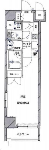 パレステュディオ虎ノ門 214の間取り図