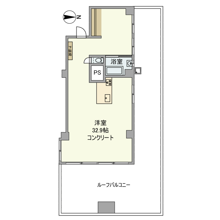 マンション市ケ谷 708 間取り図(募集元提供)