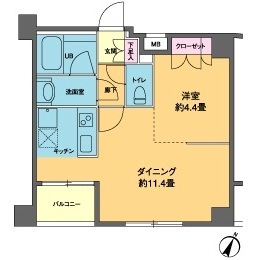 カスタリア南麻布 303の間取り図