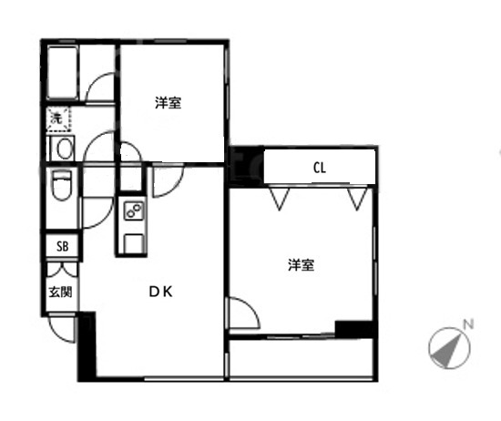 ドミール立山 401の間取り図
