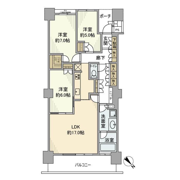 シティタワー品川 2118の間取り図