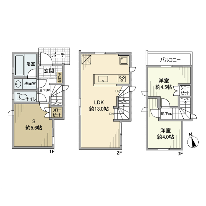 市谷薬王寺町戸建 0 間取り図(募集元提供)