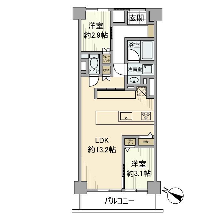クレベール西新宿フォレストマンション 1201の間取り図