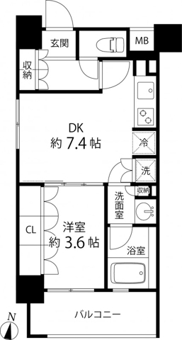 リリエンベルグ目白壱番館 801の間取り図