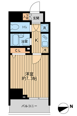 HF早稲田レジデンス 1505 間取り図(募集元提供)