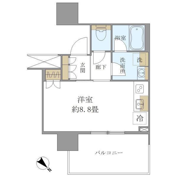 Brillia Tower 浜離宮 619の間取り図