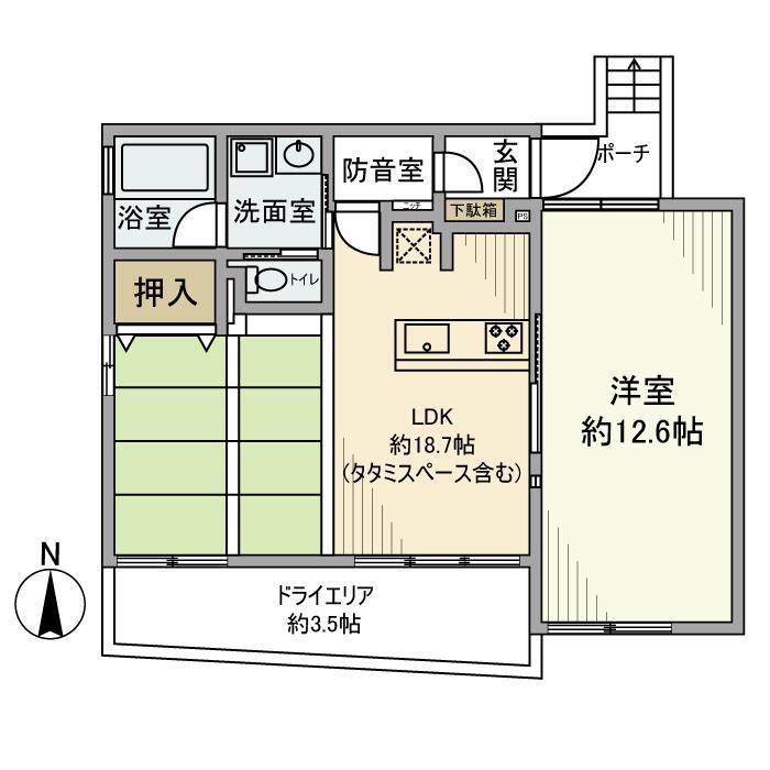 目白下落合ハウス G 間取り図(募集元提供)