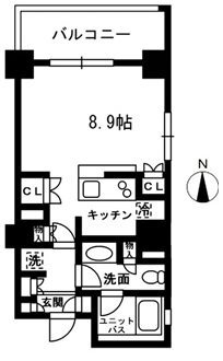 レジディア中落合C棟 403 間取り図(募集元提供)