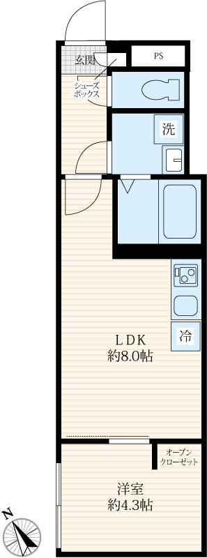 プレアス富久町 303の間取り図