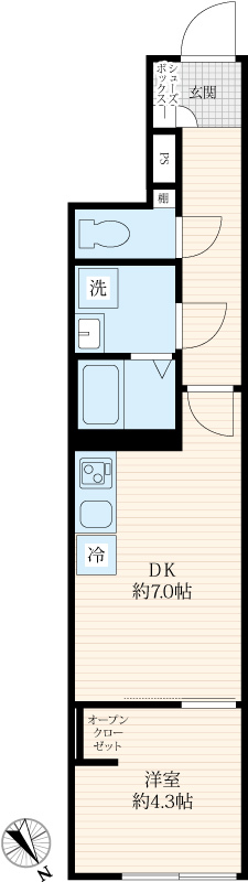 プレアス富久町 405の間取り図