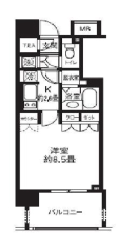 ライオンズシティ白金高輪 304の間取り図