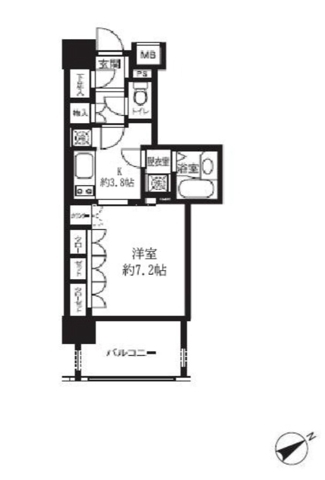 ライオンズシティ白金高輪 606の間取り図