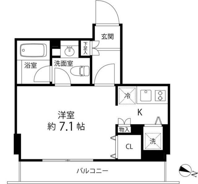 麻布十番レジデンス 802の間取り図