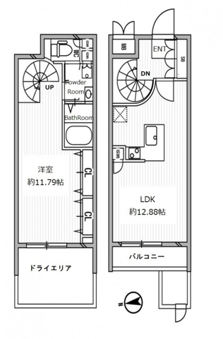 白金高輪レジデンス 105の間取り図