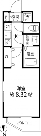 白金高輪レジデンス 309の間取り図
