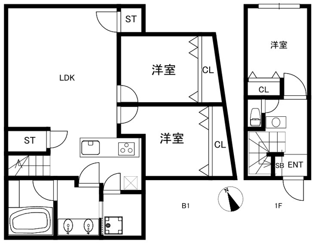 サンセリテ南麻布 102の間取り図
