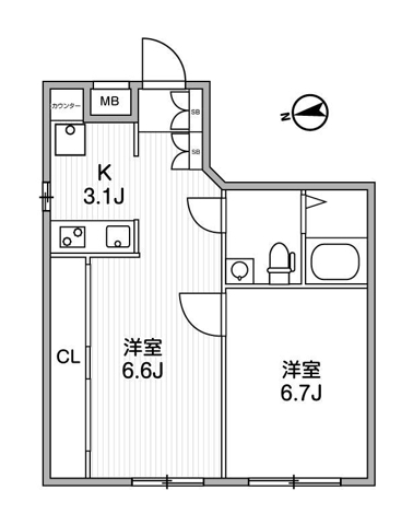 アルティザ新宿落合ソノリテ 501の間取り図