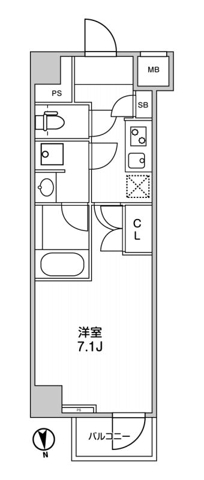The Residence 神楽坂Ⅱ 312の間取り図