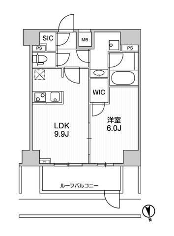The Residence 神楽坂Ⅱ 506の間取り図