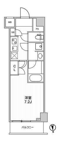 The Residence 神楽坂Ⅱ 101の間取り図