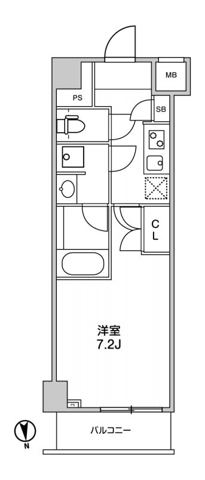The Residence 神楽坂Ⅱ 102の間取り図