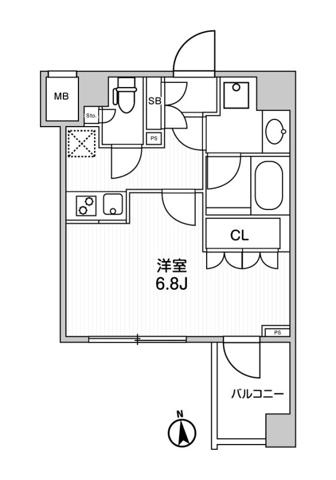The Residence 神楽坂Ⅱ 414の間取り図