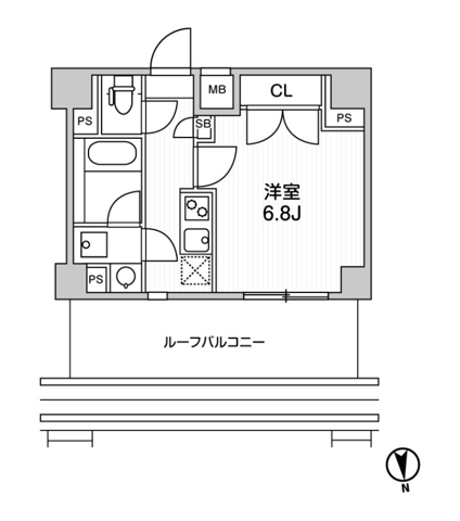 The Residence 神楽坂Ⅱ 606の間取り図