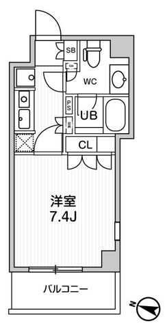 ディームス麻布狸穴町 510の間取り図
