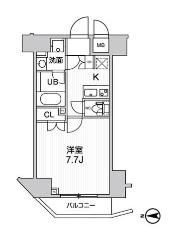 グランド神楽坂 304の間取り図