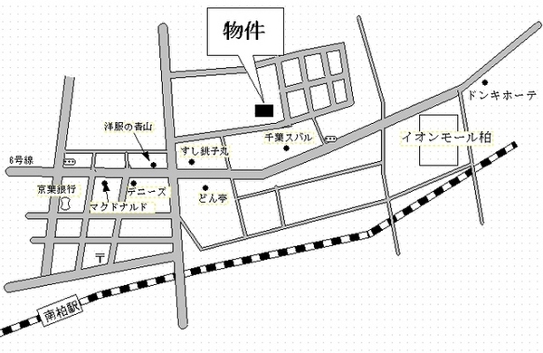 メゾネットプラザ南柏１号棟 案内図