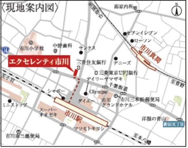 エクセレンティ市川 案内図